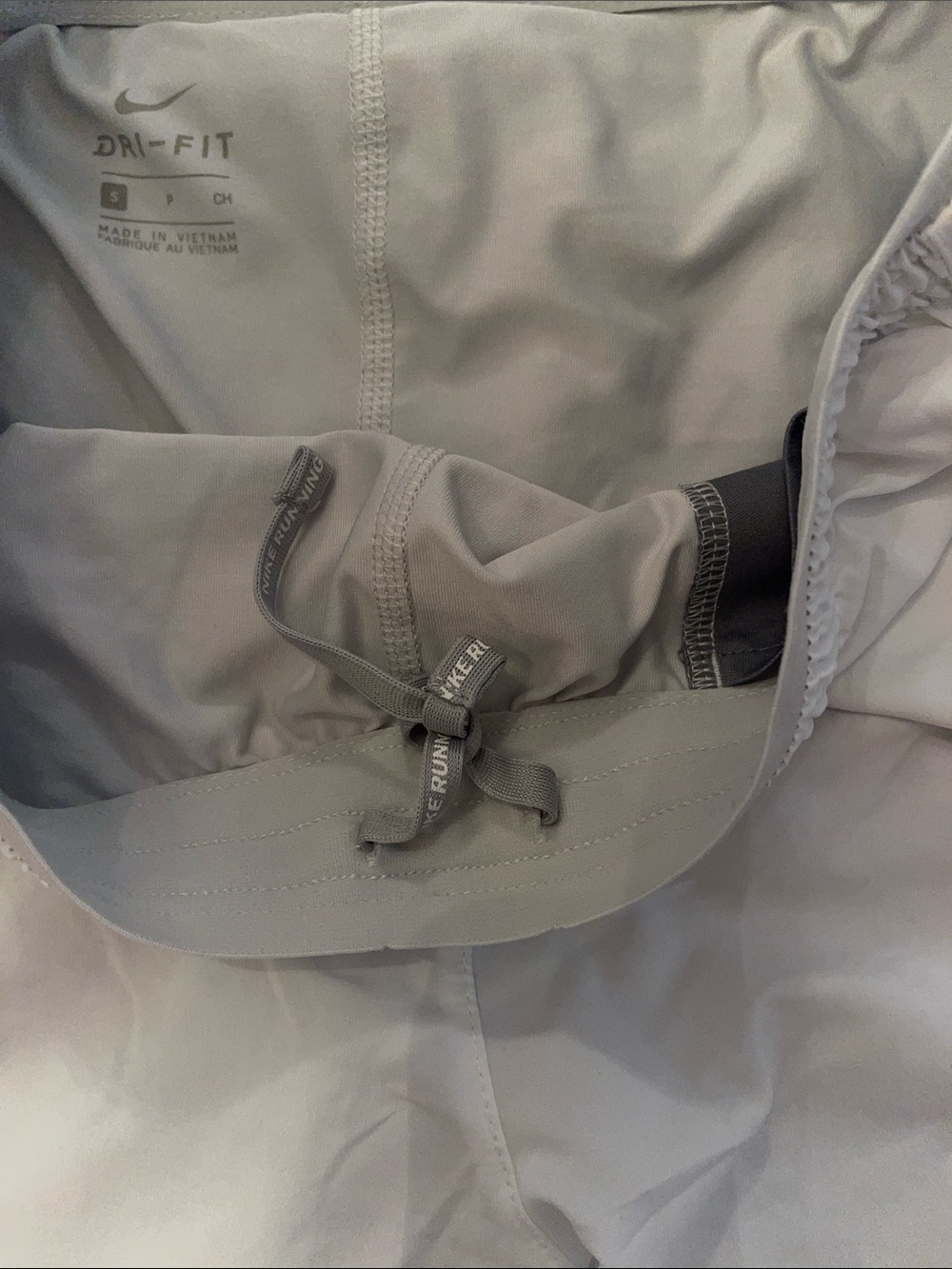 Nike Women's White Athletic Running Shorts with Swoosh - Picture 3 of 5